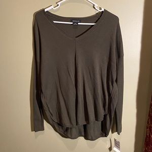 TROUVÉ Long Sleeve Olive Top